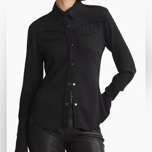 NEW Rag & Bone Cleo Piped-Trim Workshirt